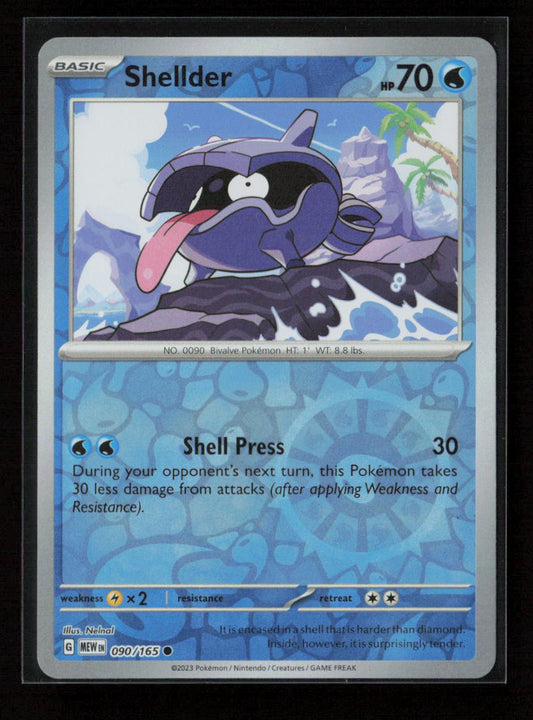 Shellder Common SV: Scarlet & Violet 151 090/165 NM