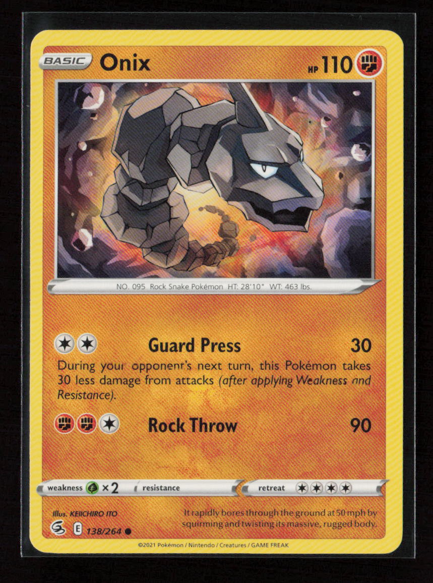 Onix Common SWSH08: Fusion Strike 138/264 LP
