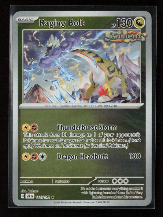 Raging Bolt Rare SV07: Stellar Crown 111/142 NM - Kang's Collectibles