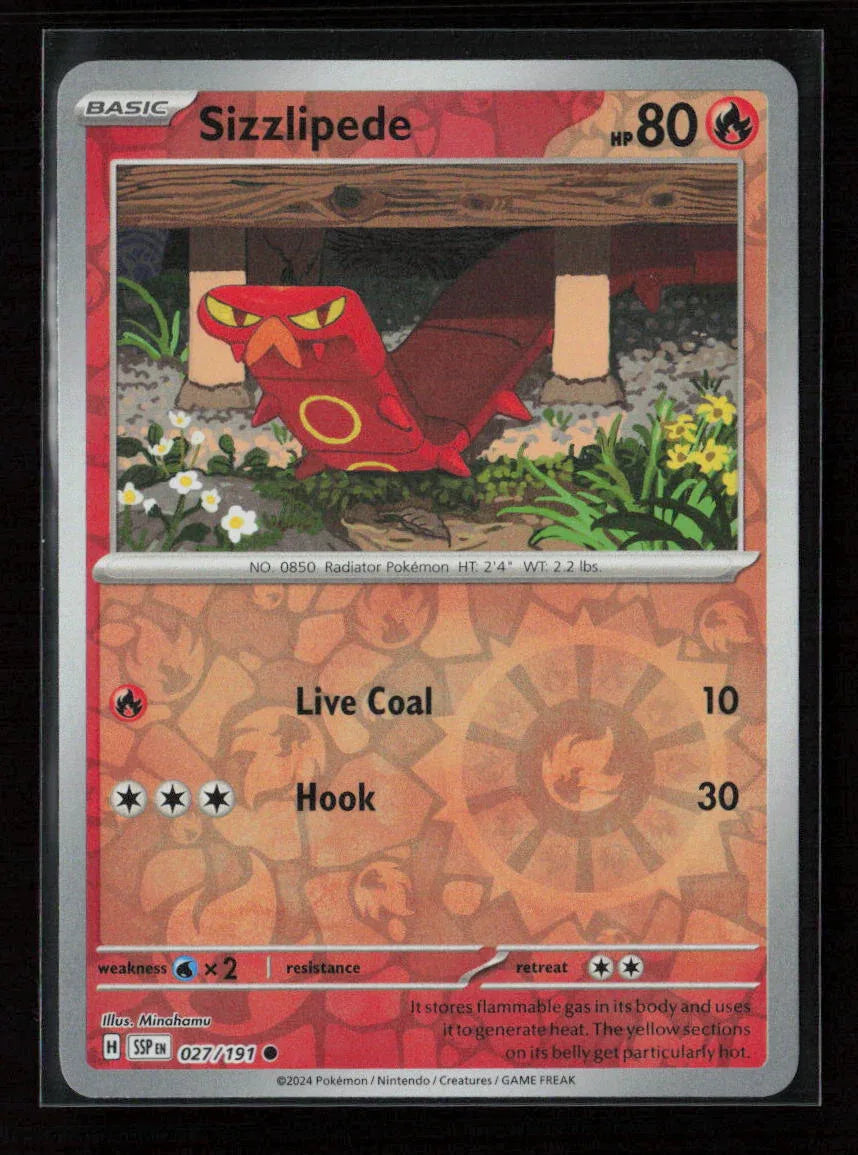 Sizzlipede Common SV08: Surging Sparks 027/191 NM - Kang's Collectibles