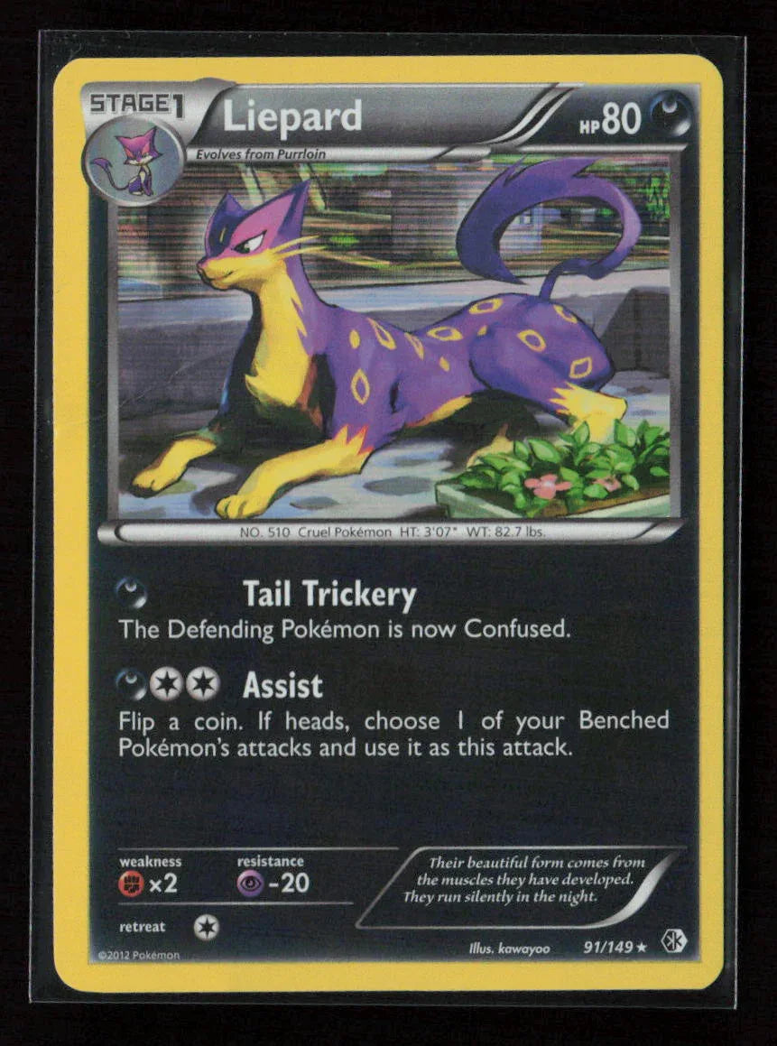 Liepard Holo Rare Boundaries Crossed 91/149 LP - Kang's Collectibles