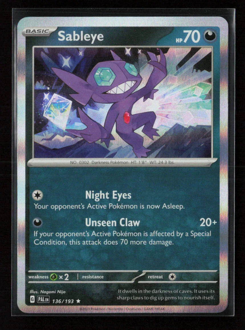 Sableye Rare SV02: Paldea Evolved 136/193 NM - Kang's Collectibles