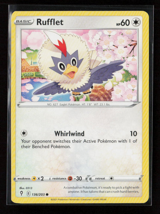 Rufflet Common SWSH07: Evolving Skies 136/203 LP