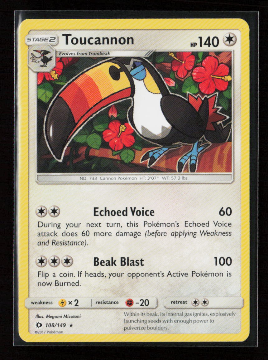 Toucannon Rare SM Base Set 108/149 LP