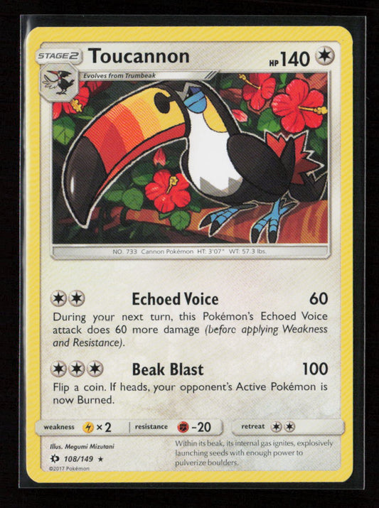 Toucannon Rare SM Base Set 108/149 LP