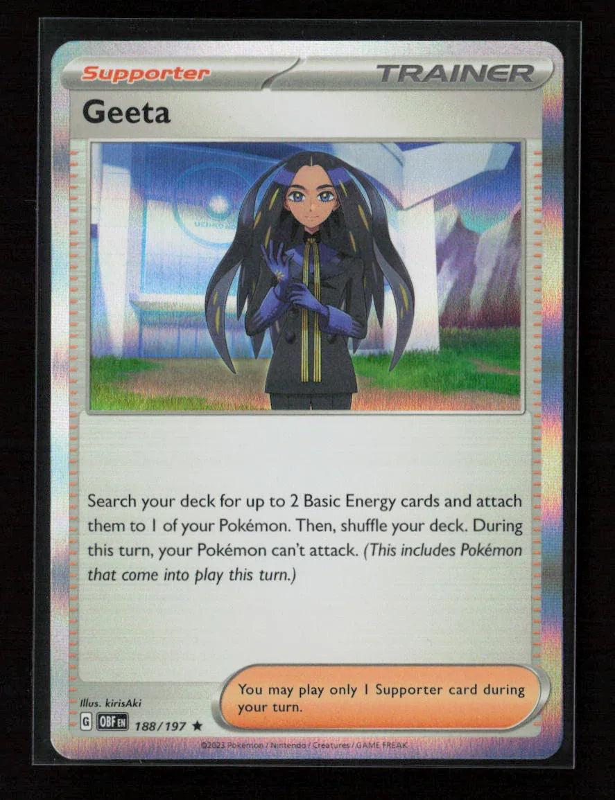 Geeta Rare SV03: Obsidian Flames 188/197 NM - Kang's Collectibles