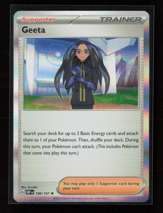 Geeta Rare SV03: Obsidian Flames 188/197 NM - Kang's Collectibles