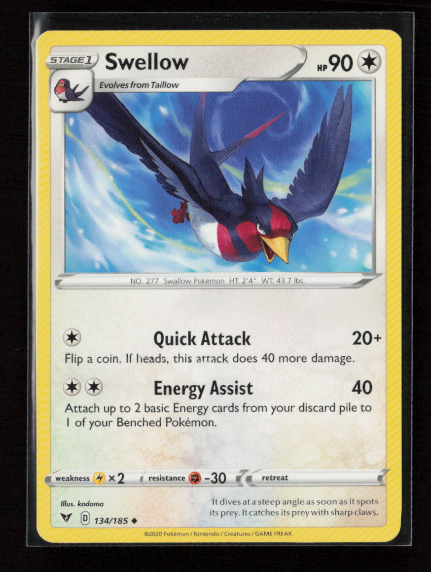 Swellow Uncommon SWSH04: Vivid Voltage 134/185 LP