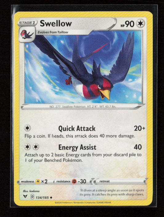 Swellow Uncommon SWSH04: Vivid Voltage 134/185 LP