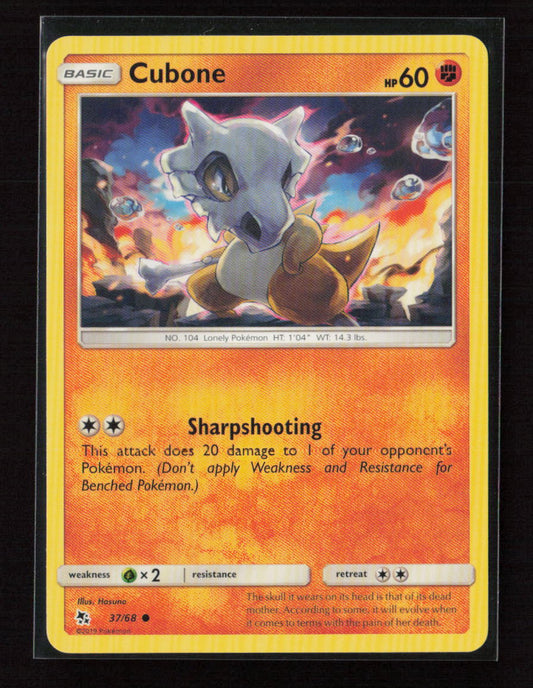 Cubone Common Hidden Fates 37/68 LP