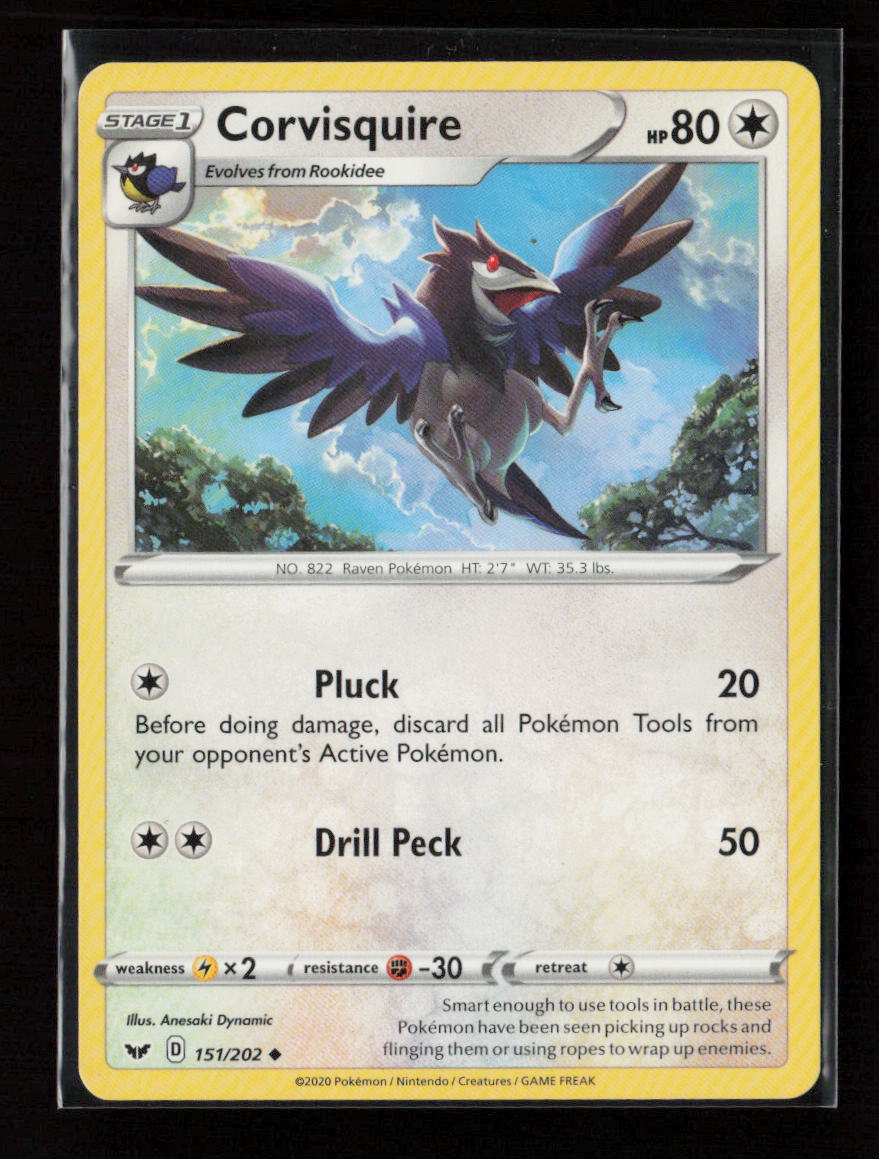 Corvisquire Uncommon SWSH01: Sword & Shield Base Set 151/202 LP