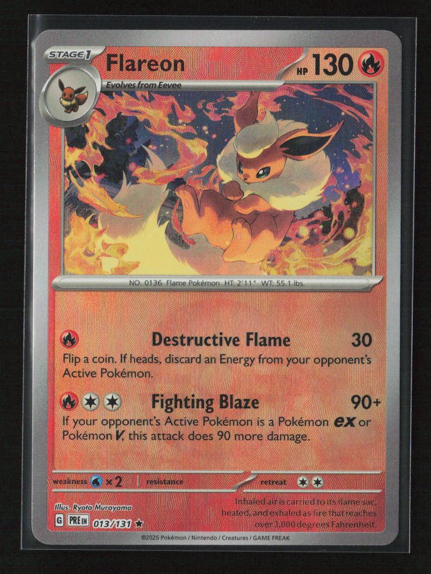 Flareon (Poke Ball Pattern) Rare SV: Prismatic Evolutions 013/131 NM - Kang's Collectibles