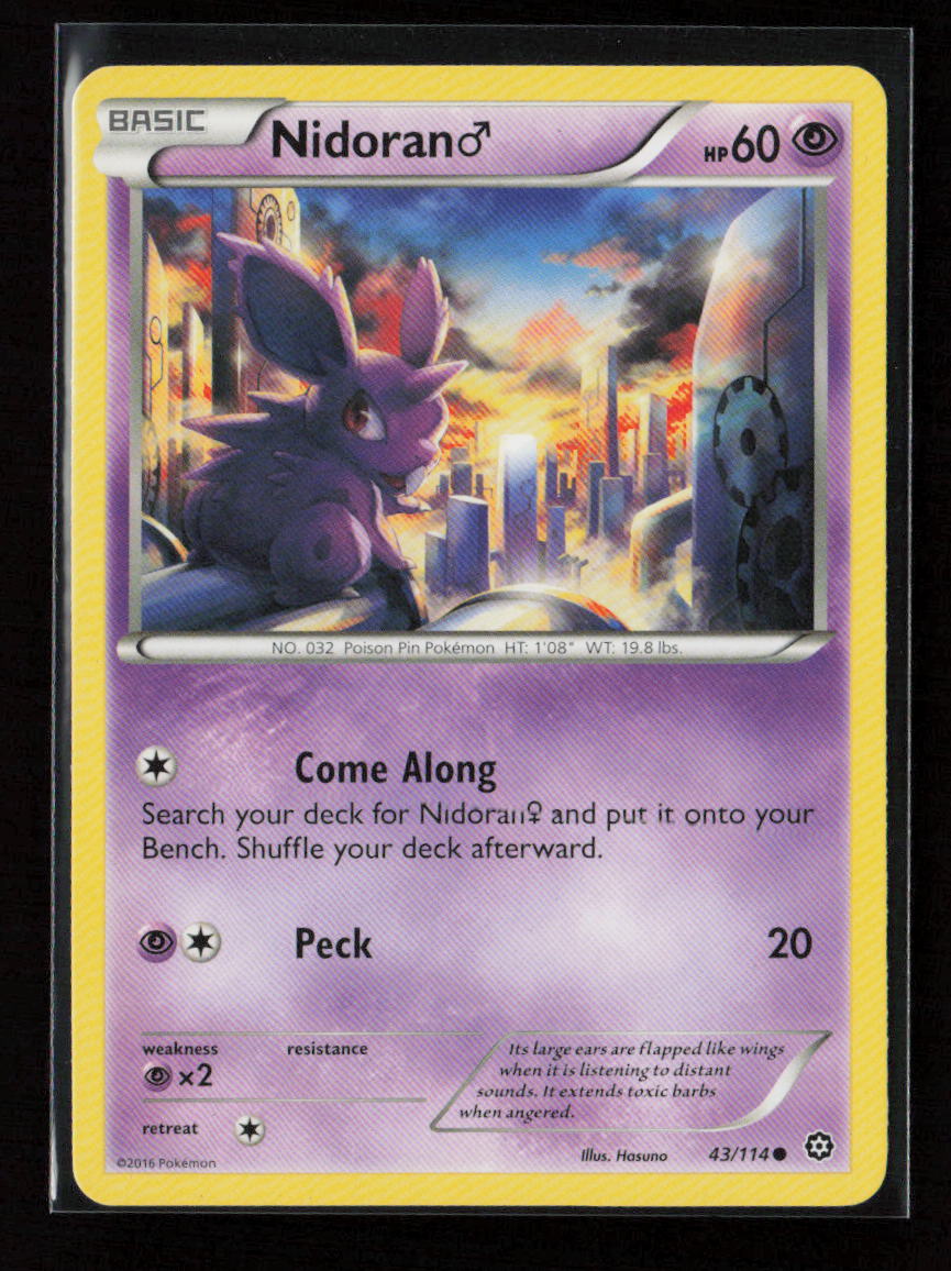 Nidoran M Common XY - Steam Siege 43/114 LP