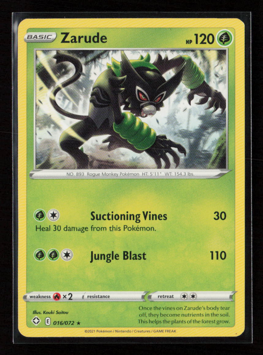 Zarude Rare Shining Fates 016/072 LP