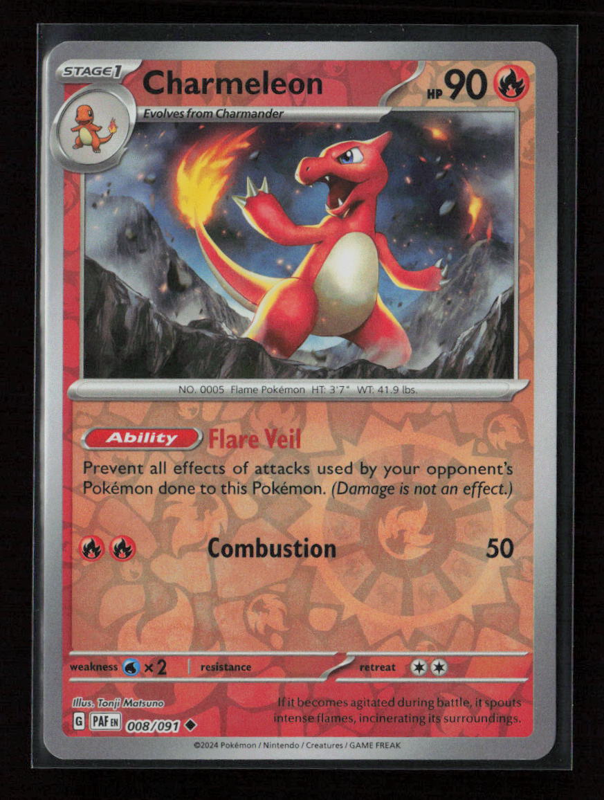 Charmeleon - Uncommon SV: Paldean Fates 008/091 NM
