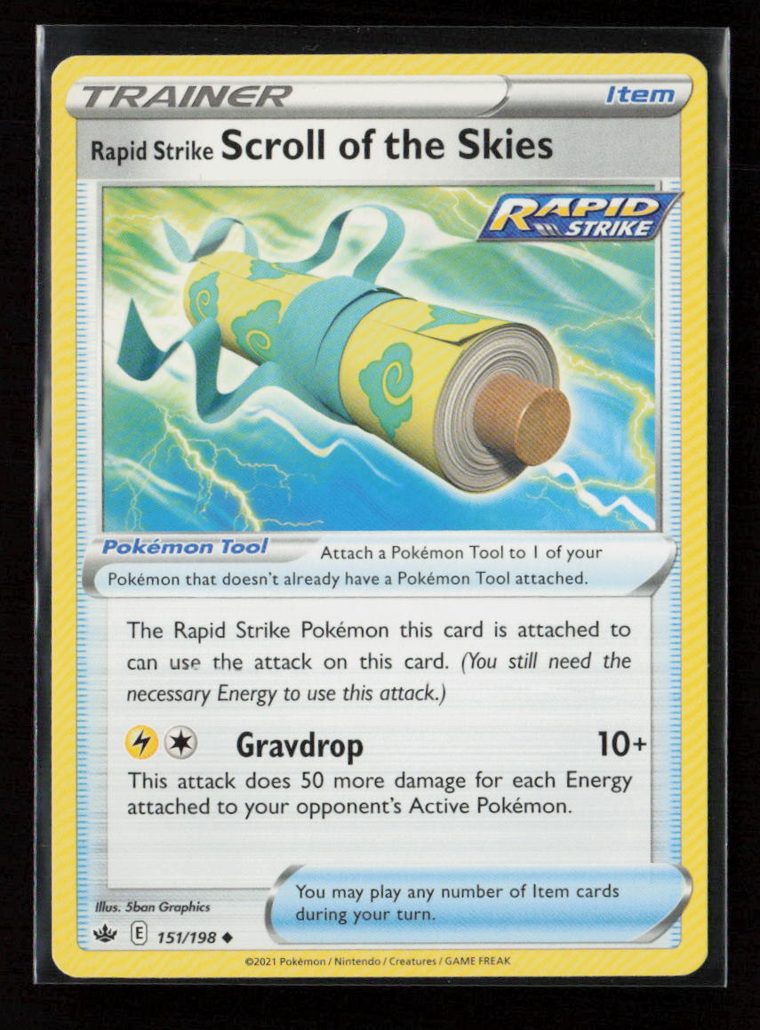 Rapid Strike Scroll of the Skies Uncommon SWSH06: Chilling Reign 151/198 LP