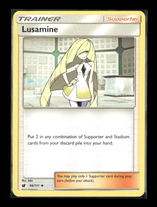Lusamine Uncommon SM - Crimson Invasion 96/111 LP - Kang's Collectibles
