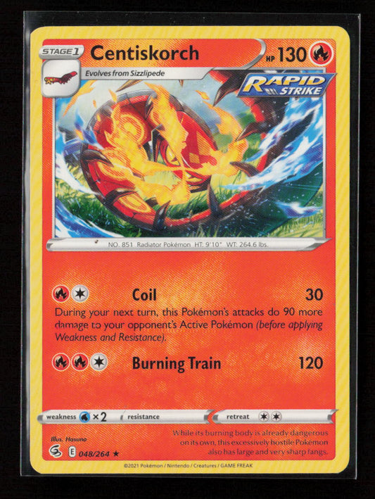 Centiskorch (48) Rare SWSH08: Fusion Strike 048/264 LP