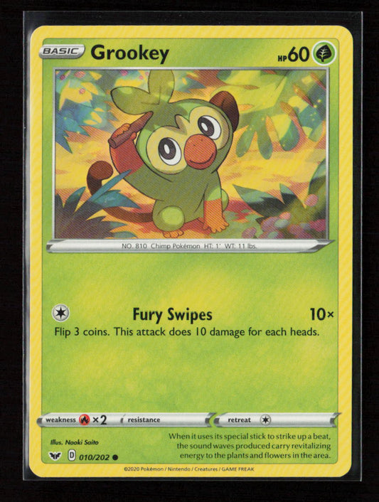 Grookey (010) Common SWSH01: Sword & Shield Base Set 010/202 LP