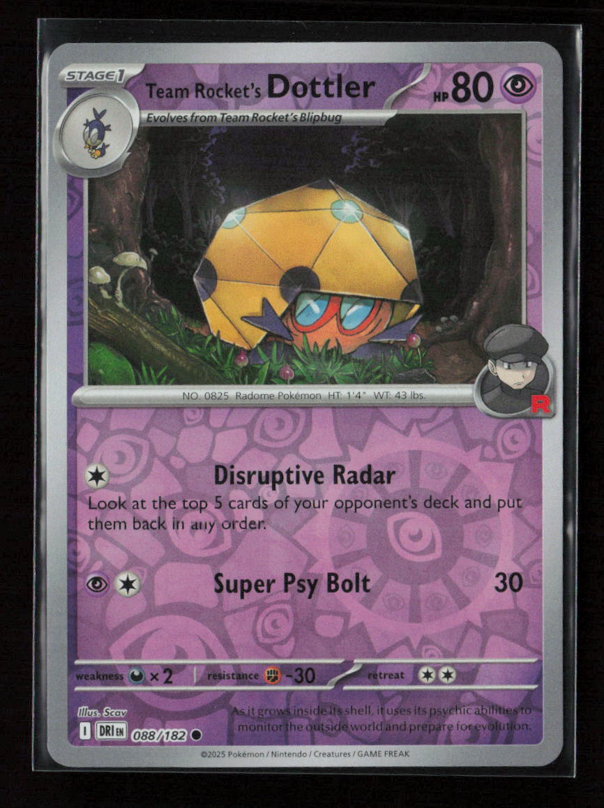 Team Rocket's Dottler Common SV10: Destined Rivals 088/182 NM