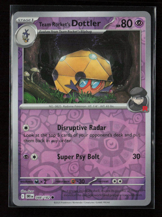 Team Rocket's Dottler Common SV10: Destined Rivals 088/182 NM