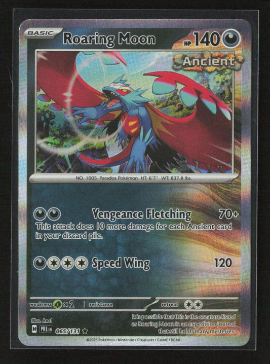 Roaring Moon Rare SV: Prismatic Evolutions 065/131 NM - Kang's Collectibles