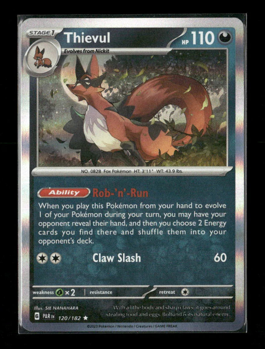 Thievul Rare SV04: Paradox Rift 120/182 LP - Kang's Collectibles