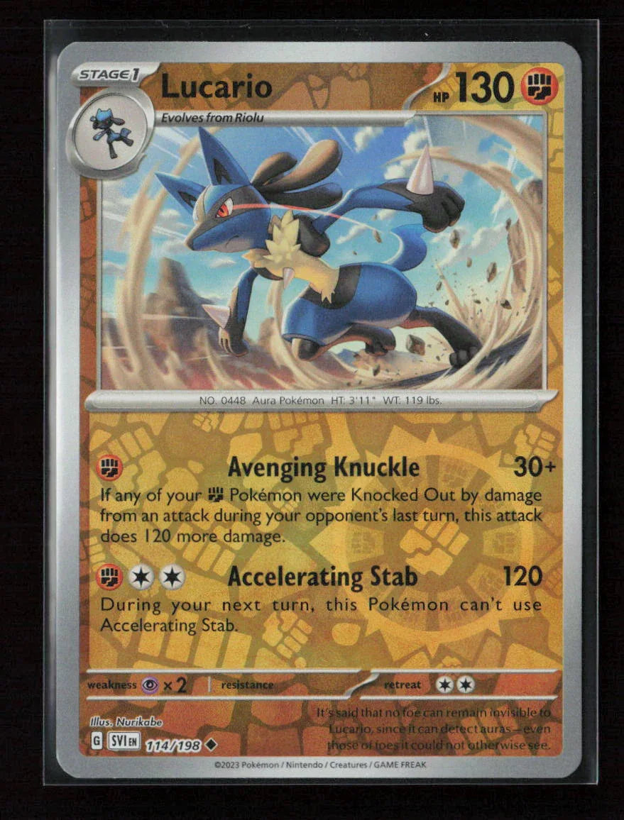 Lucario - Uncommon SV01: Scarlet & Violet Base Set 114/198 NM - Kang's Collectibles