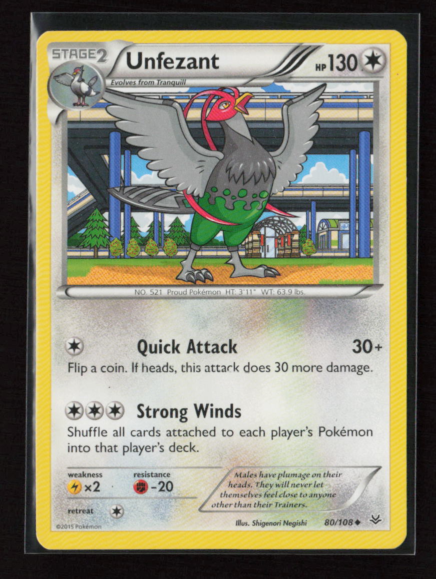 Unfezant (80) Uncommon XY - Roaring Skies 80/108 LP
