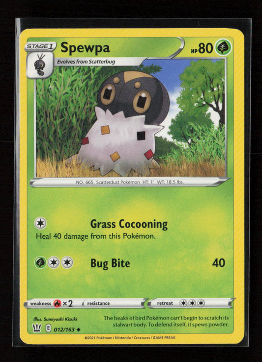 Spewpa Uncommon SWSH05: Battle Styles 012/163 NM