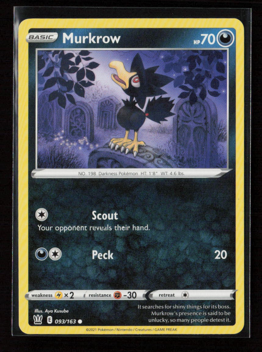 Murkrow Common SWSH05: Battle Styles 093/163 LP