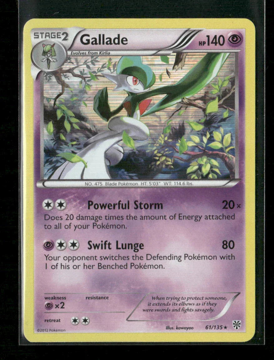 Gallade Holo Rare Plasma Storm 61/135 LP - Kang's Collectibles