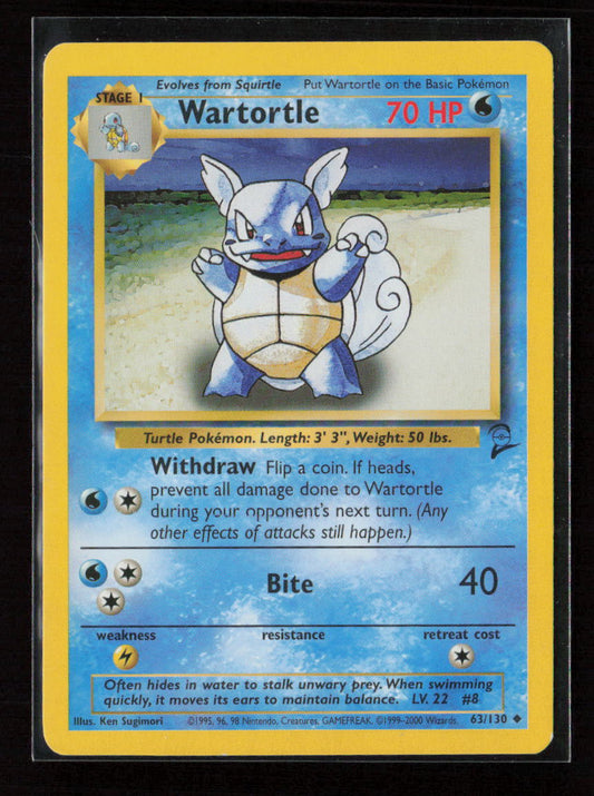 Wartortle Uncommon Base Set 2 063/130 LP