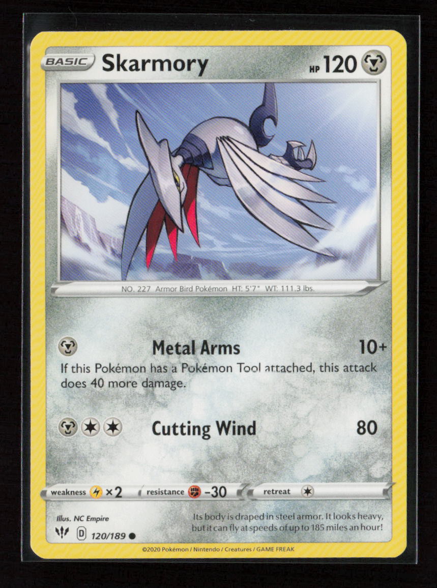 Skarmory Common SWSH03: Darkness Ablaze 120/189 LP