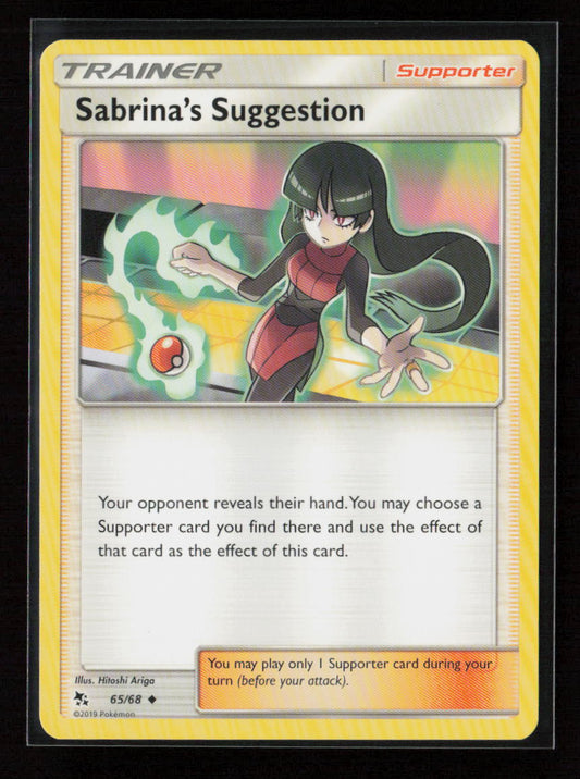 Sabrina's Suggestion Uncommon Hidden Fates 65/68 NM