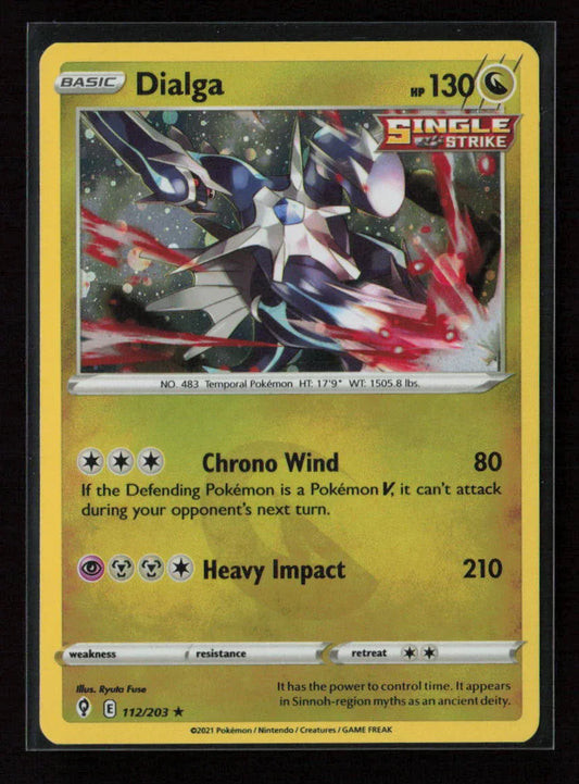 Dialga Holo Rare SWSH07: Evolving Skies 112/203 NM - Kang's Collectibles
