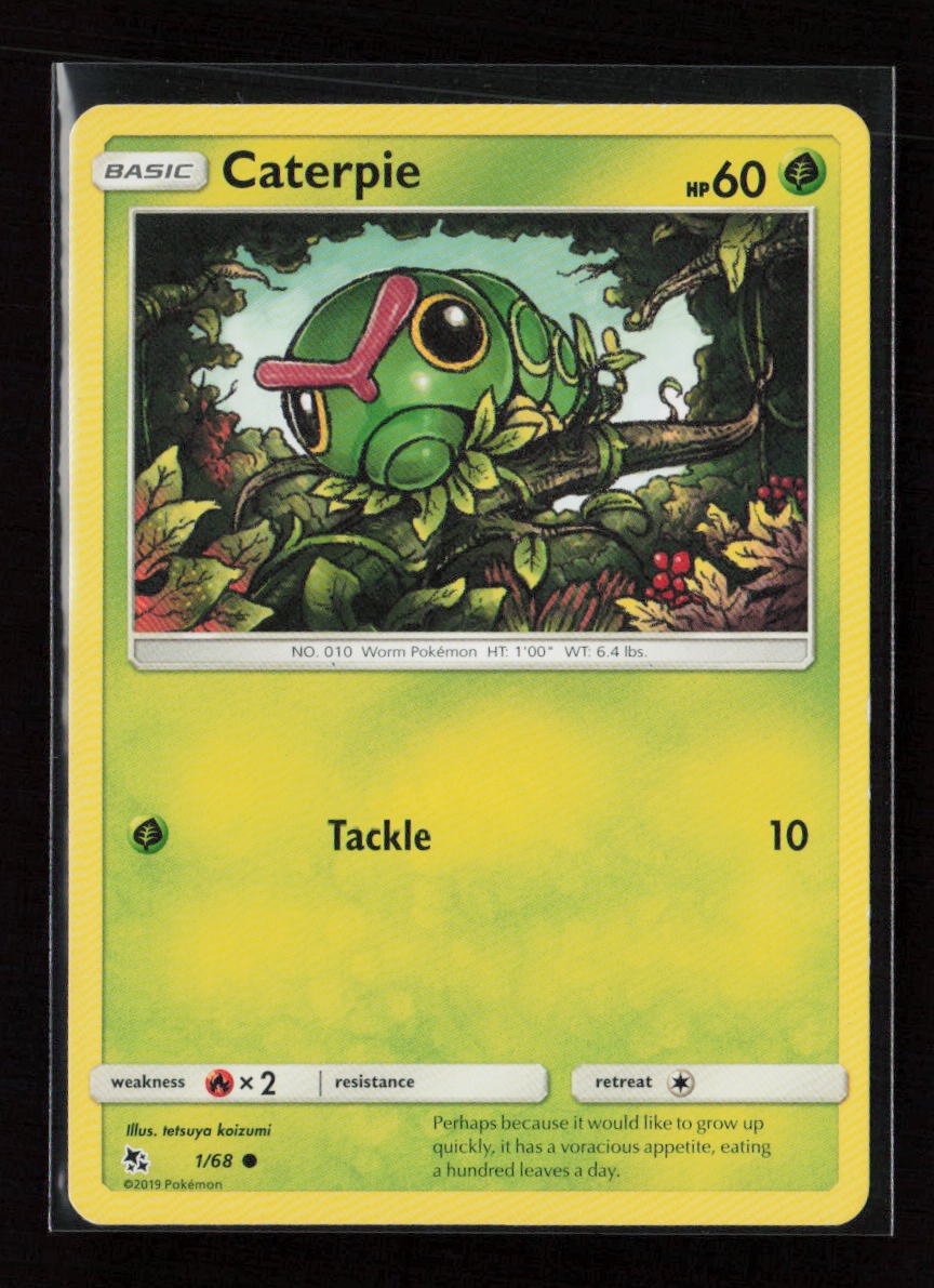 Caterpie Common Hidden Fates 1/68 LP