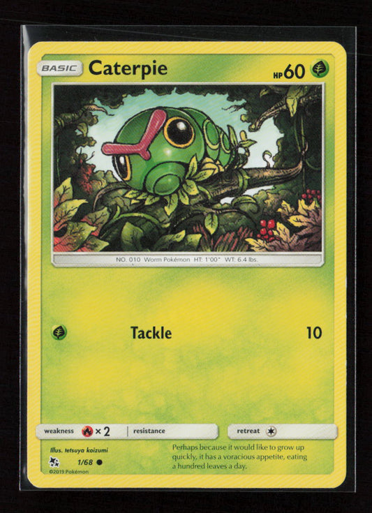 Caterpie Common Hidden Fates 1/68 LP