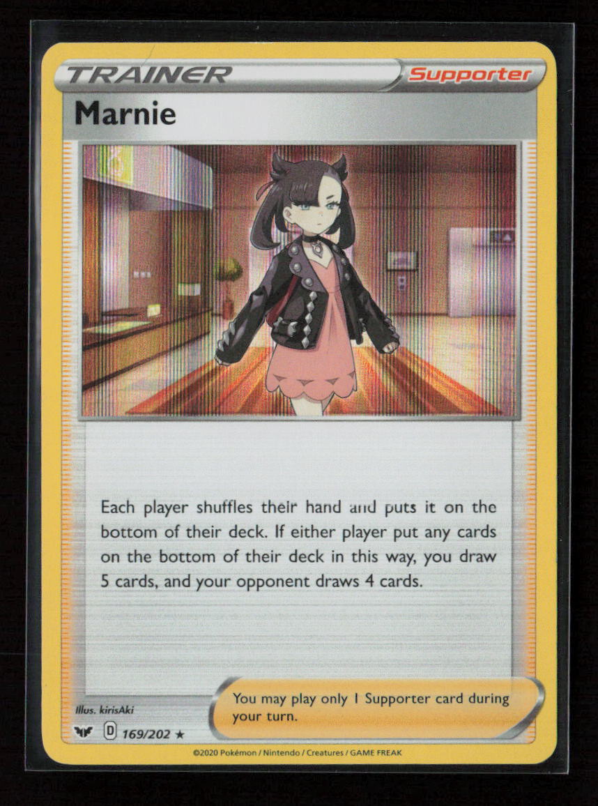 Marnie Holo Rare SWSH01: Sword & Shield Base Set 169/202 NM