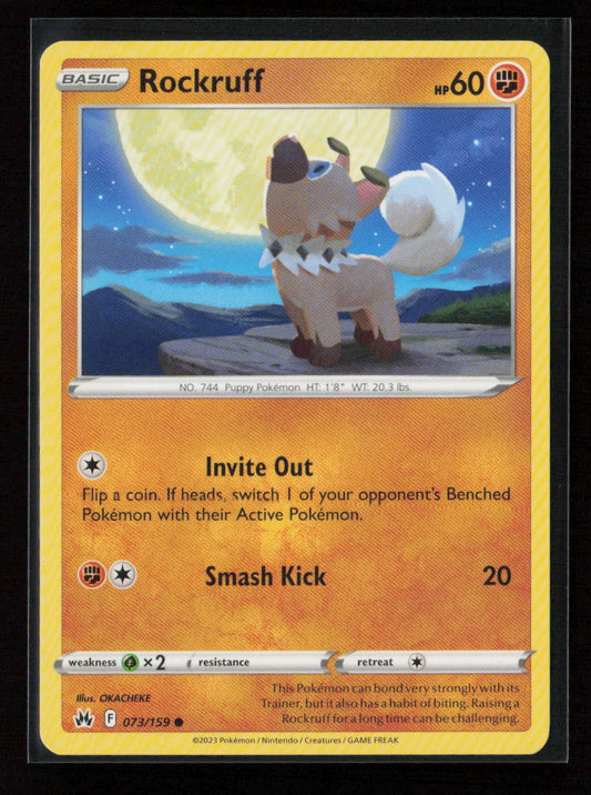 Rockruff Common Crown Zenith 073/159 LP