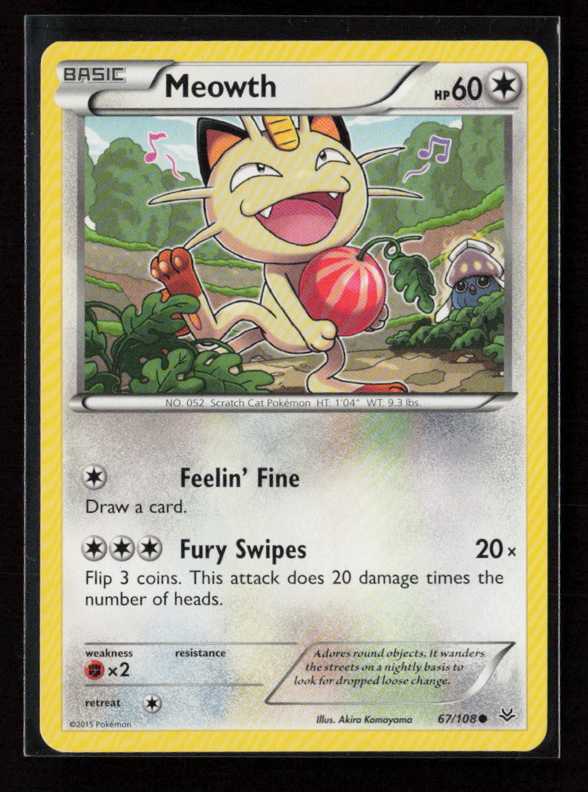 Meowth Common XY - Roaring Skies 67/108 LP