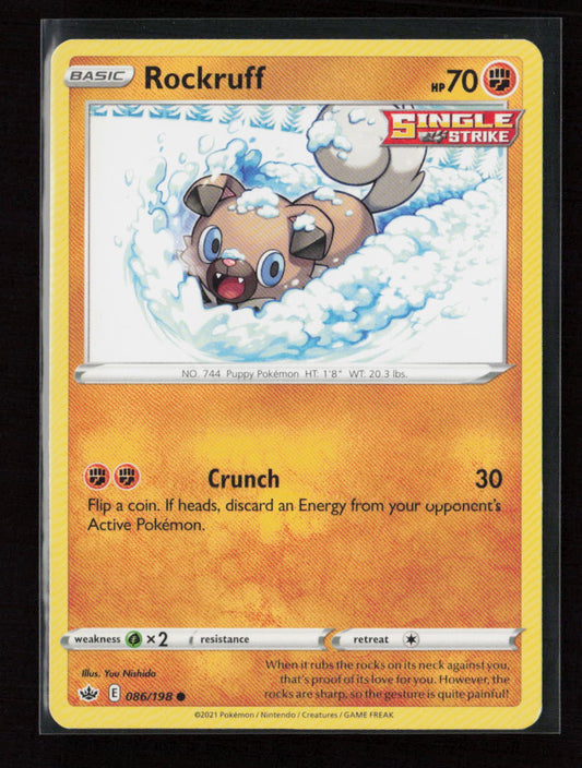Rockruff Common SWSH06: Chilling Reign 086/198 LP
