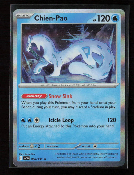 Chien-Pao Rare SV08: Surging Sparks 056/191 NM - Kang's Collectibles