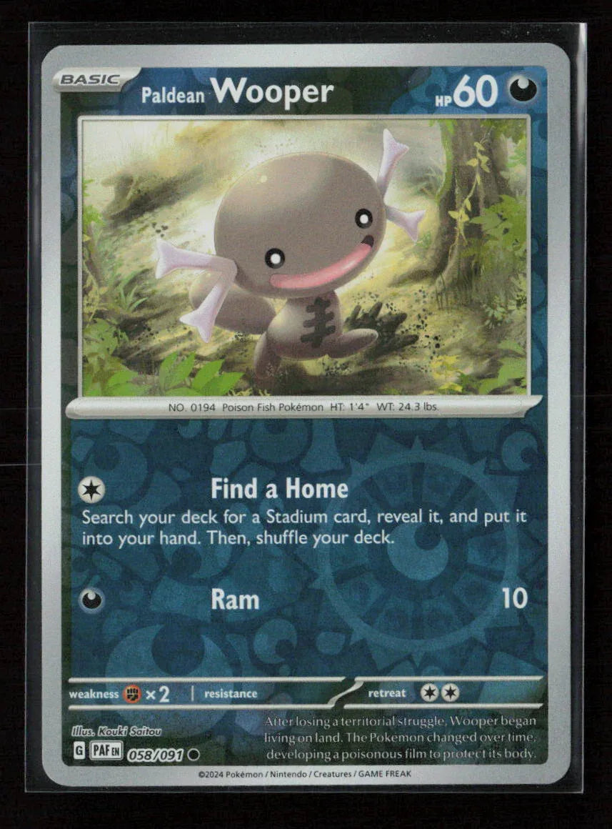 Paldean Wooper - Common SV: Paldean Fates 058/091 NM - Kang's Collectibles
