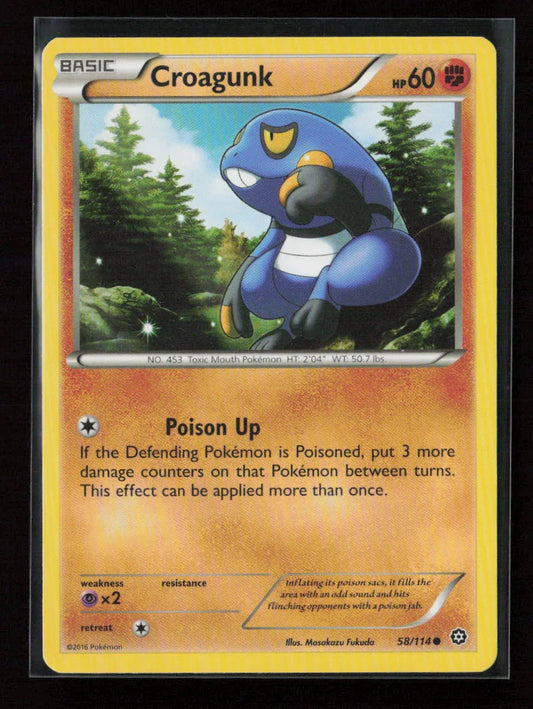 Croagunk Common XY - Steam Siege 58/114 NM - Kang's Collectibles