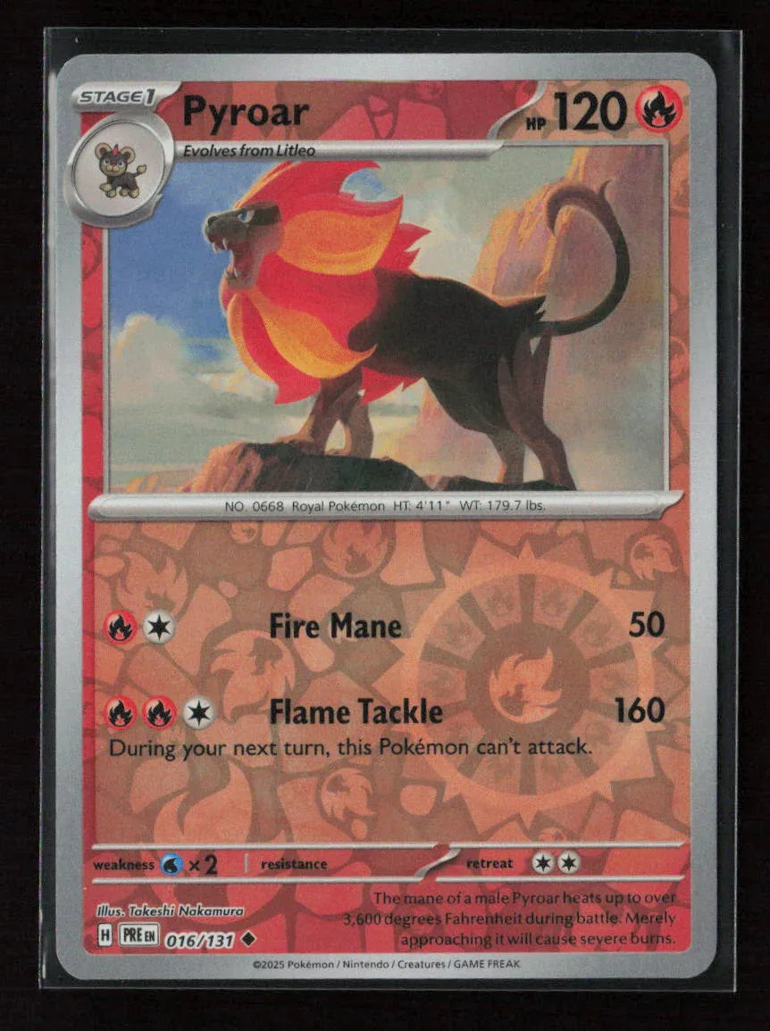 Pyroar Uncommon SV: Prismatic Evolutions 016/131 NM - Kang's Collectibles