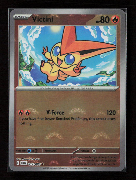 Victini (Poke Ball Pattern) Rare SV: Black Bolt 012/086 NM