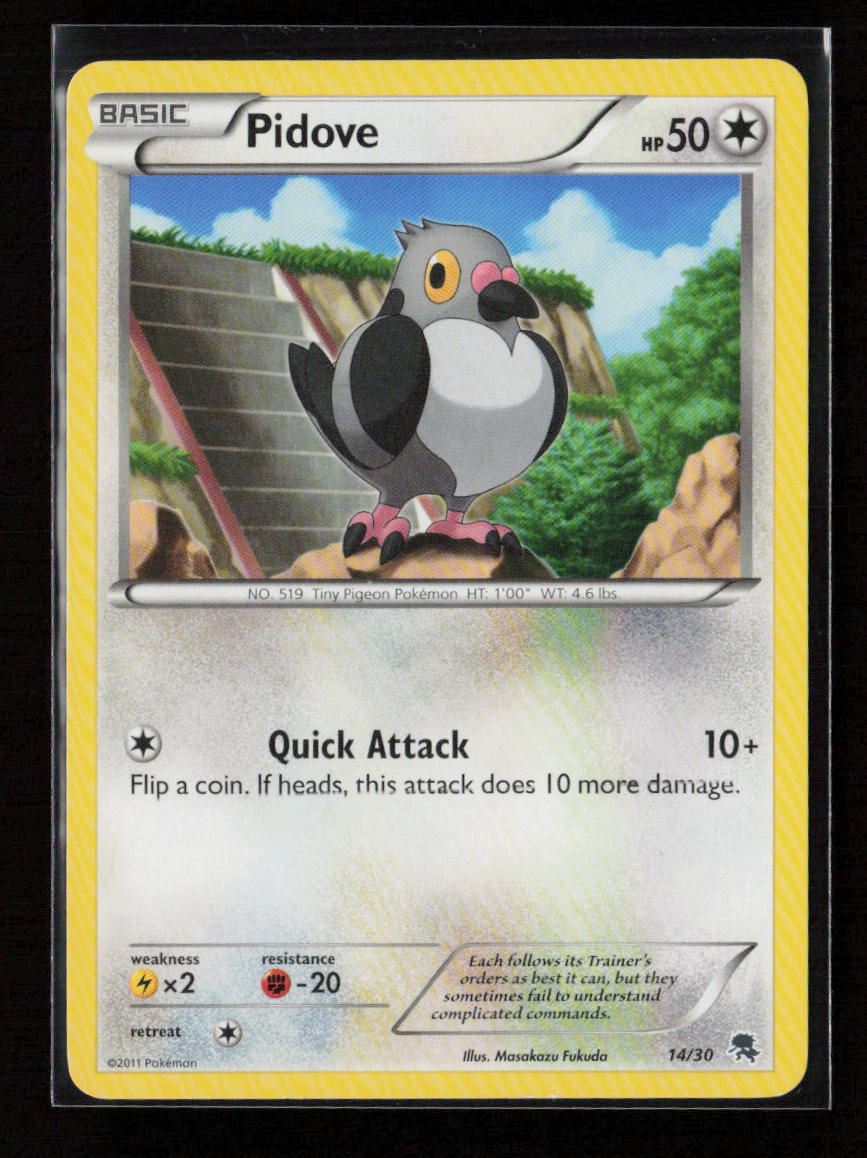 Pidove (#14) Common BW Trainer Kit: Excadrill & Zoroark 14/30 LP