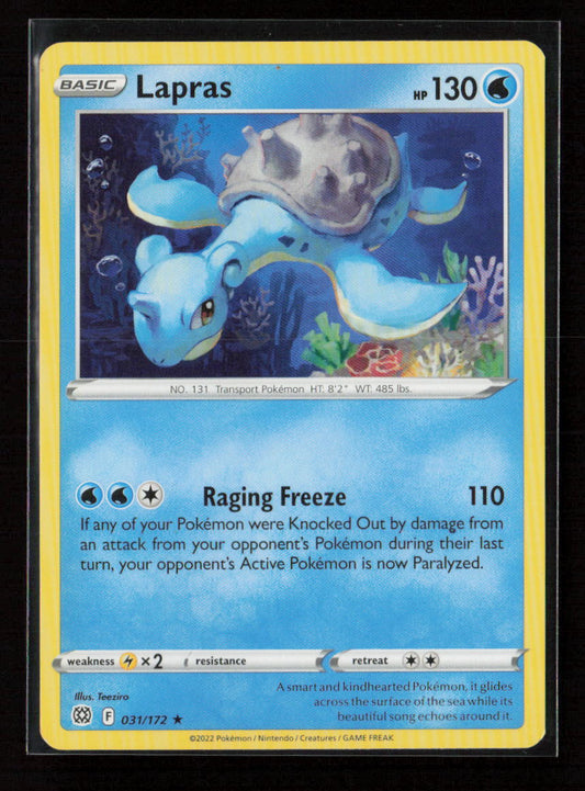 Lapras Rare SWSH09: Brilliant Stars 031/172 LP
