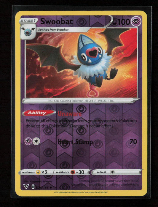 Swoobat Uncommon SWSH04: Vivid Voltage 074/185 NM - Kang's Collectibles